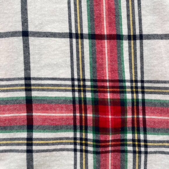 Wondershop Target Pajama Shirt Women Medium Flannel Plaid White Tartan Sleepwear - Picture 5 of 13